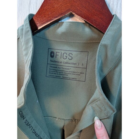 FIGS Oversized Rafaela Technical Collection Sleeveless Green Scrub Small - Picture 4 of 6